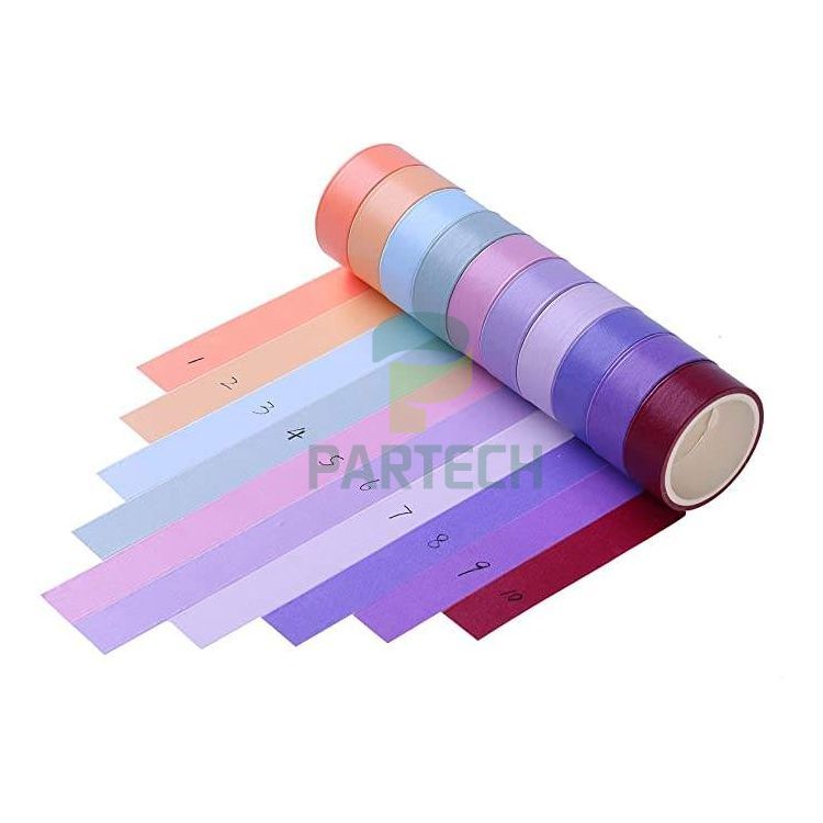 Monivärinen Washi-paperiteippi